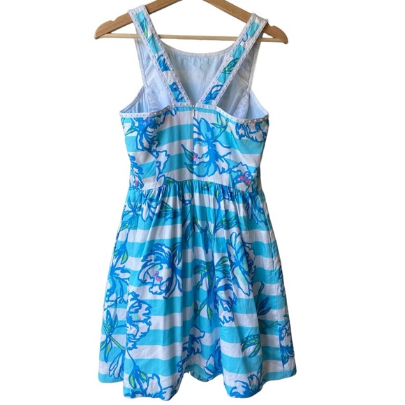 Lilly Pulitzer Sandrine Dress Shorely Blue, with  Pearl details, size 2 - Picture 4 of 10